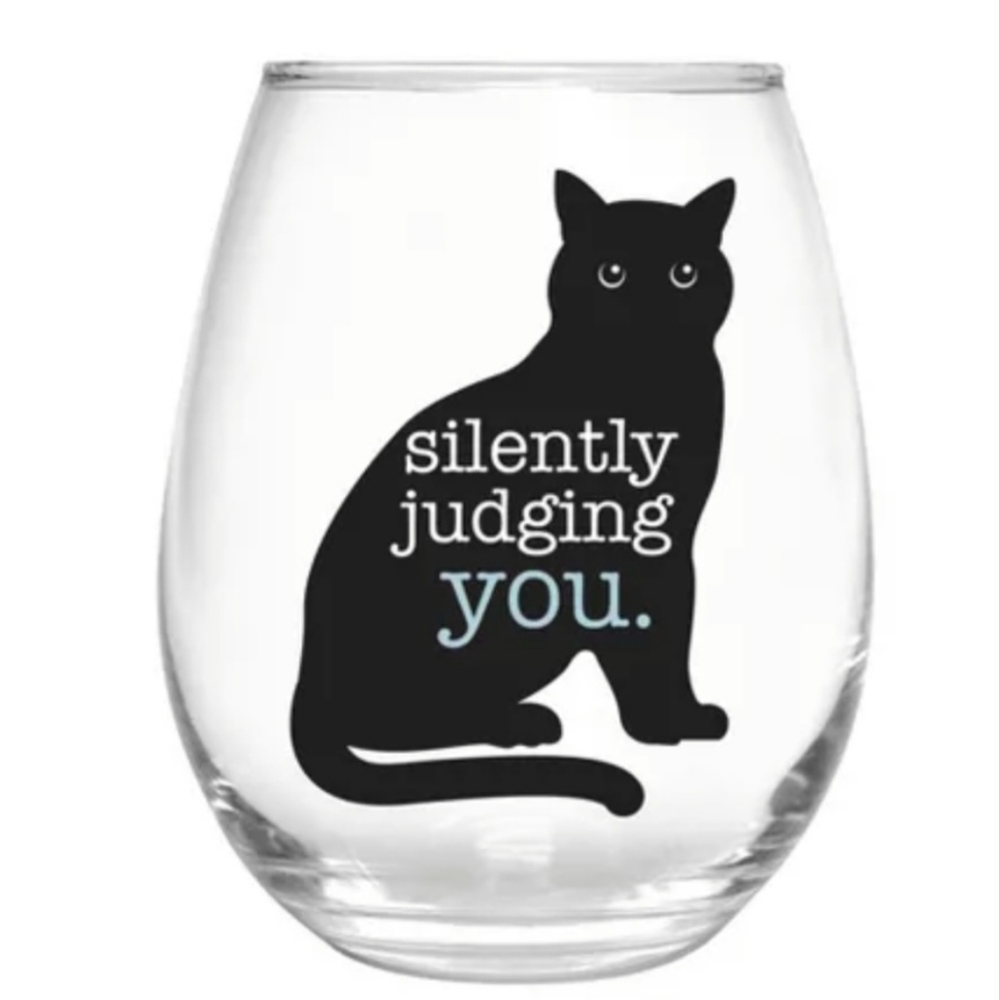 NWT! Silently Judging You - Wine Glass - Picture 4 of 5